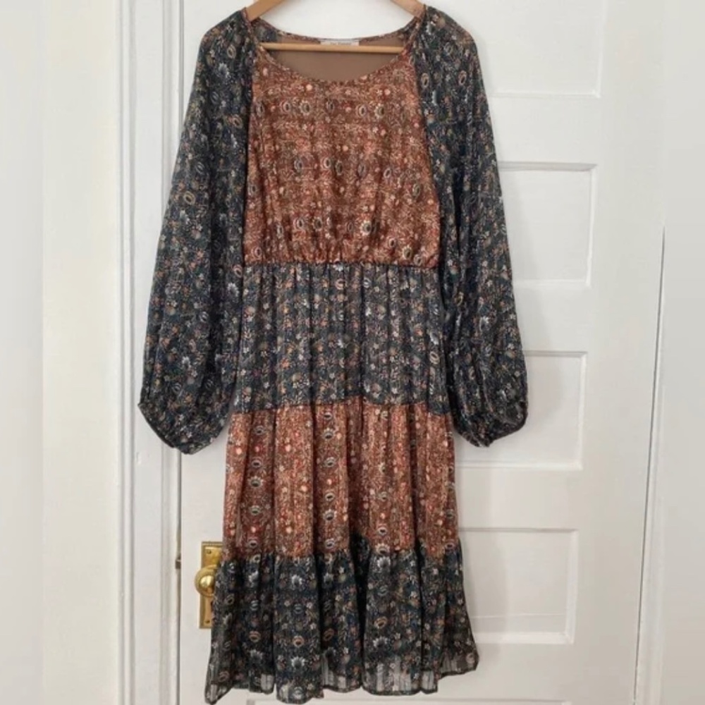 Boho floral dress flowy hippie